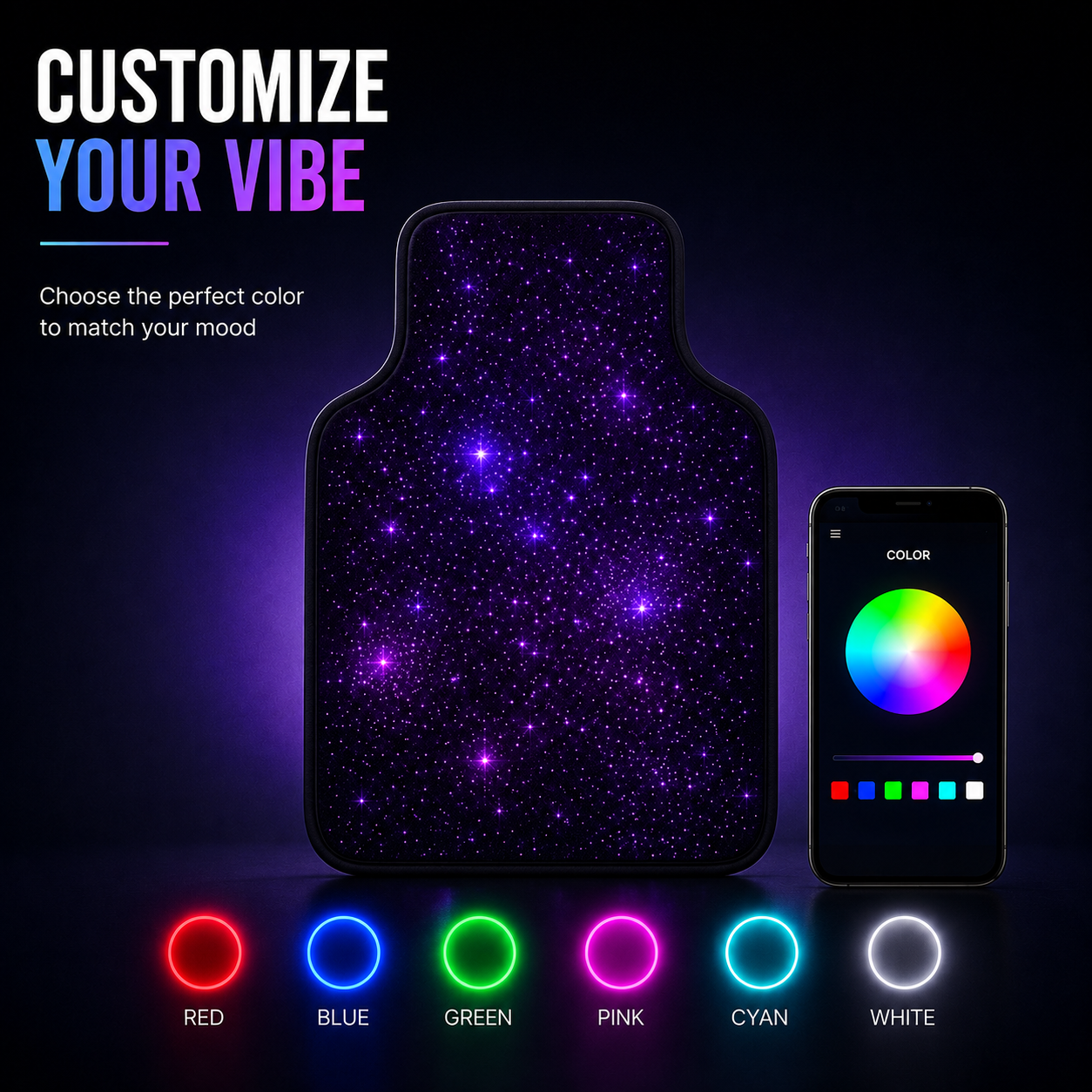 StarMat RGB – Универсална многоцветна LED постелка (2бр)